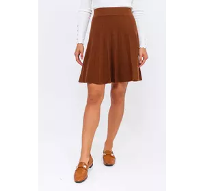 ebelieve Стильная юбка клеш - коричневый цвет, S/M