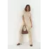 Женский костюм с ажурной вязки - кофейный цвет, L (есть размеры)