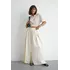 Летний юбочный костюм на пуговицах - кремовый цвет, 36р (есть размеры)