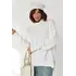 Женский свитер oversize с разрезами по бокам - молочный цвет, S (есть размеры)