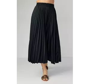 Плиссированная юбка миди - черный цвет, M (есть размеры)