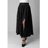 Пышная юбка со складками на высокой талии и разрезом - черный цвет, M (есть размеры)