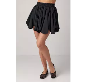 Короткая юбка с клиньями - черный цвет, L (есть размеры)