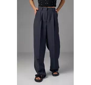 Классические брюки со стрелками прямого кроя - темно-серый цвет, M (есть размеры)