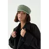 Женская кепи из кашемира с косичкой - мятный цвет, L (есть размеры)