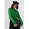 Женский вязаный джемпер с рукавами-регланами - зеленый цвет, L (есть размеры)