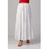 Длинная юбка с воланами - молочный цвет, M (есть размеры)