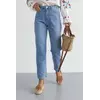 Женские джинсы МОМ с завышенной талией - голубой цвет, 38р (есть размеры)