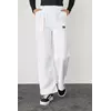 Трикотажные штаны на флисе с накладными карманами - молочный цвет, L (есть размеры)