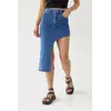 Джинсовая юбка с асимметрией - джинс цвет, 34р (есть размеры)