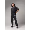 Спортивний костюм в технике тай-дай с принтом Miu Miu - черный цвет, L (есть размеры)