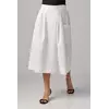 Женские штаны-кюлоты с имитацией юбки - молочный цвет, M (есть размеры)