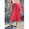 PERRY Красивая юбка с пуговицами спереди - бордо цвет, S