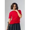 Базовая однотонная женская футболка - красный цвет, L (есть размеры)