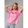 Трикотажная футболка с надписью Weekender - розовый цвет, L (есть размеры)