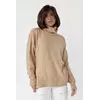 Женский свитер oversize с разрезами по бокам - светло-коричневый цвет, S (есть размеры)