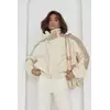Короткая женская куртка из мягкого кашемира - кремовый цвет, S (есть размеры)