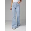 Женские джинсы-клеш с высокой посадкой - голубой цвет, 40р (есть размеры)