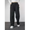 Классические брюки с акцентными пуговицами на поясе - черный цвет, M (есть размеры)