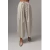 Женские брюки-кюлоты на резинке - бежевый цвет, M (есть размеры)