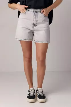 Женские джинсовые шорты - светло-серый цвет, 36р (есть размеры)