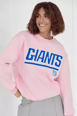 Женский теплый свитшот с надписью Giants - розовый цвет, L (есть размеры)
