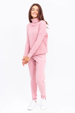 LUREX Теплый спортивный костюм с гольфом - розовый цвет, S