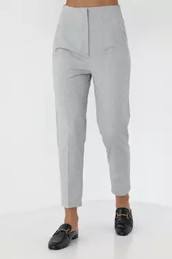 Классические женские брюки укороченные - светло-серый цвет, S (есть размеры)