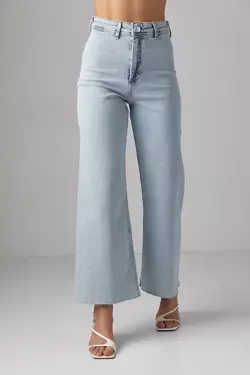 Женские джинсы Straight с необработанным низом - голубой цвет, 38р (есть размеры)