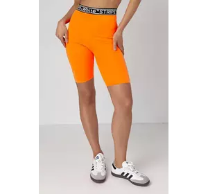 Велосипедные шорты женские с высокой талией - оранжевый цвет, M (есть размеры)