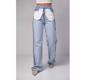 Женские джинсы с эффектом наизнанку - голубой цвет, 34р (есть размеры)