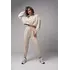 Женский спортивный костюм с укороченным свитшотом и джоггерами - бежевый цвет, L (есть размеры)