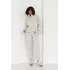 Женский спортивный костюм с молнией на воротнике - светло-серый цвет, L/XL (есть размеры)