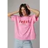 Женская футболка oversize с надписью Vogue - розовый цвет, L (есть размеры)