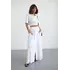 Летний юбочный костюм на пуговицах - белый цвет, 36р (есть размеры)