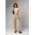 Женский базовый костюм с эластичной ткани - бежевый цвет, M (есть размеры)