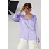 Шелковая блуза на пуговицах - фиолетовый цвет, M (есть размеры)