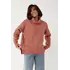 Женский свитер oversize с разрезами по бокам - коралловый цвет, L (есть размеры)