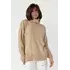Женский свитер oversize с разрезами по бокам - светло-коричневый цвет, S (есть размеры)