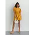 Короткое однотонное платье с вырезом на спине - желтый цвет, L (есть размеры)