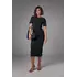 Силуэтное платье миди с драпировкой - черный цвет, S (есть размеры)