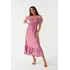 Женское длинное платье с эластичным поясом Fame istanbul - лавандовый цвет, L (есть размеры)