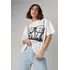Женская футболка с принтом в виде корсета - белый цвет, L (есть размеры)