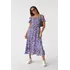 Женское длинное платье с эластичной талией и оборкой ESPERI - фиолетовый цвет, S (есть размеры)